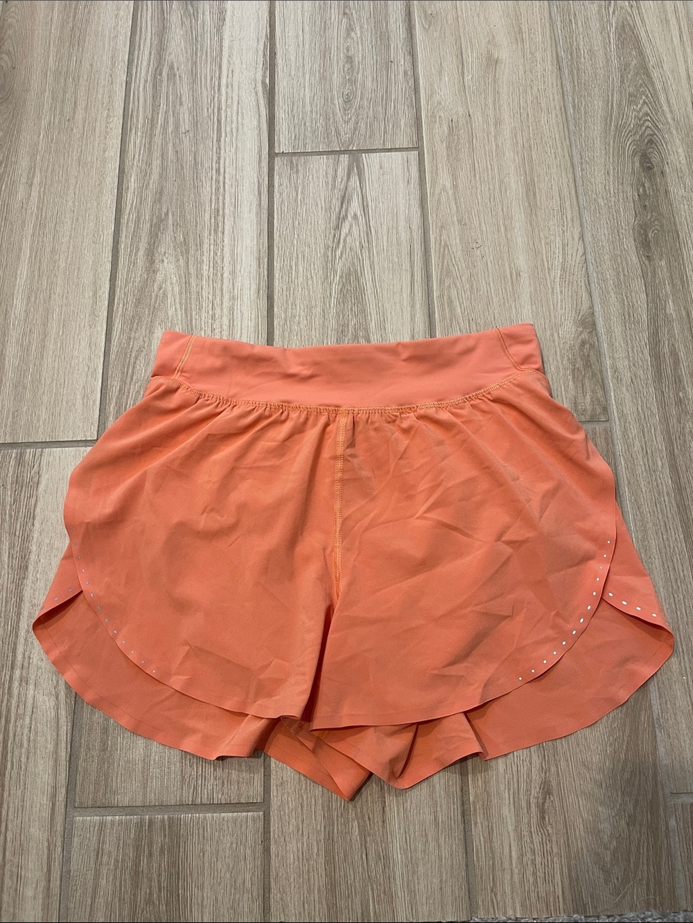 Lululemon Fast And Free High Rise Reflective Shorts 3" Coral Kiss Sz 6